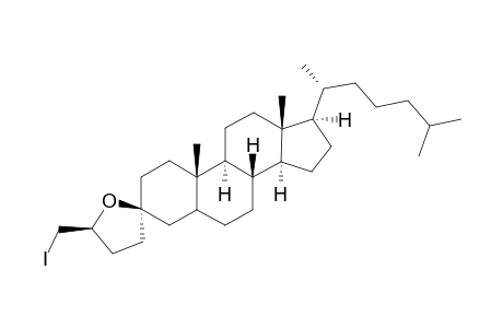 Spiro[5'-Iodomethyl-5.alpha.-cholestan-3,2'-tetrahydrofuran] isomer