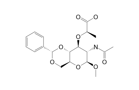 METHYL-2-ACETAMIDO-4,6-O-BENZYLIDENE-3-O-[(R)-1'-CARBOXYETHYL]-2-DEOXY-BETA-D-GLUCOPYRANOSIDE