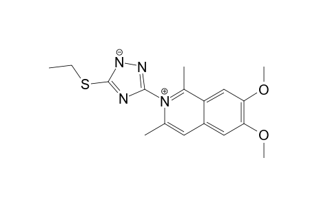 2-[5-(ethylthio)-1,2-diaza-4-azanidacyclopenta-2,5-dien-3-yl]-6,7-dimethoxy-1,3-dimethyl-isoquinolin-2-ium