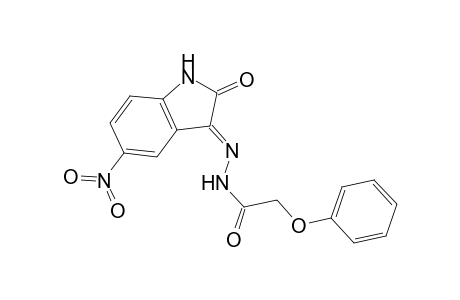 N'-[(3E)-5-Nitro-2-oxo-1,2-dihydro-3H-indol-3-ylidene]-2-phenoxyacetohydrazide