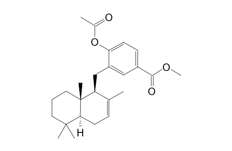 3-[[(1S,4aS,8aS)-2,5,5,8a-tetramethyl-1,4,4a,6,7,8-hexahydronaphthalen-1-yl]methyl]-4-acetoxy-benzoic acid methyl ester