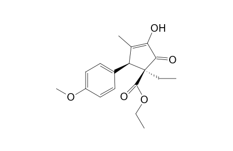 (1S*,5S*)-ethyl 1-ethyl-3-hydroxy-5-(4-methoxyphenyl)-4-methyl-2-oxocyclopent-3-enecarboxylate