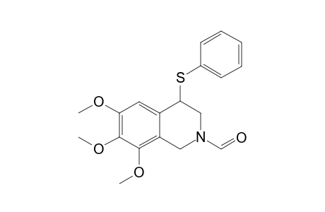 2-Formyl-1,2,3,4-tetrahydro-6,7,8-trimethoxy-4-phenylsilfanylisoquinoline