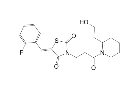 2,4-thiazolidinedione, 5-[(2-fluorophenyl)methylene]-3-[3-[2-(2-hydroxyethyl)-1-piperidinyl]-3-oxopropyl]-, (5Z)-