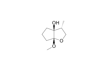 (1R*,2S*,5R*)-2-Methyl-4-oxa-5-methoxybicyclo[3.3.0]octan-1-ol
