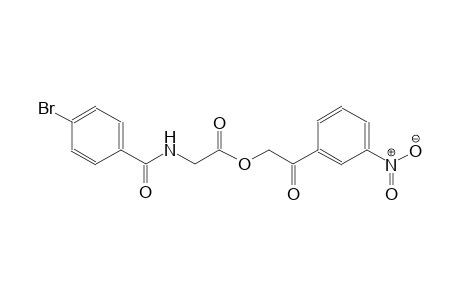 acetic acid, [(4-bromobenzoyl)amino]-, 2-(3-nitrophenyl)-2-oxoethyl ester