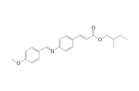 2-Methylbutyl (2E)-3-(4-([(E)-(4-methoxyphenyl)methylidene]amino)phenyl)-2-propenoate