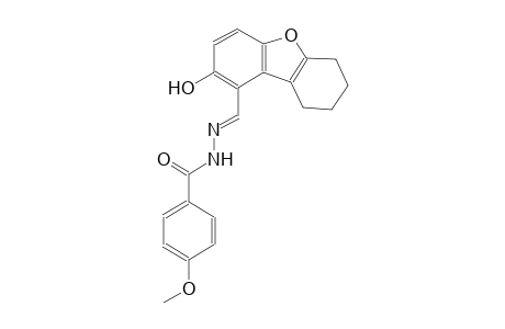 N'-[(E)-(2-hydroxy-6,7,8,9-tetrahydrodibenzo[b,d]furan-1-yl)methylidene]-4-methoxybenzohydrazide