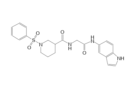 3-piperidinecarboxamide, N-[2-(1H-indol-5-ylamino)-2-oxoethyl]-1-(phenylsulfonyl)-