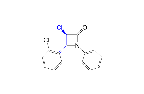 trans-3-Chloro-4-(o-chlorophenyl)-1-phenyl-2-azetidinone