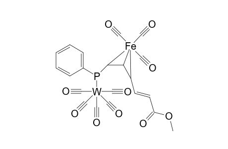 {1-[(Pentacarbonyl-tungsten)-)phenyl-phospha]-5-(methoxycarbonyl)penta-1,3,4-triene}-(tricarbonyl-iron)