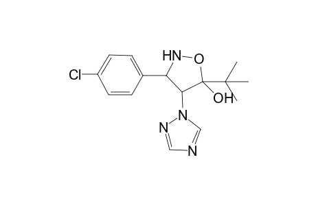 5-Tert-butyl-3-(4-chlorophenyl)-4-(1H-1,2,4-triazol-1-yl)isoxazolidin-5-ol