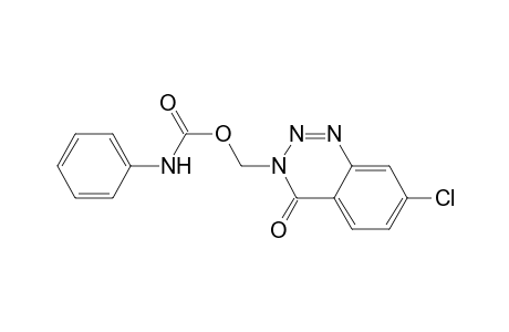 (7-chloro-4-oxo-1,2,3-benzotriazin-3(4H)-yl)methyl carbanilate