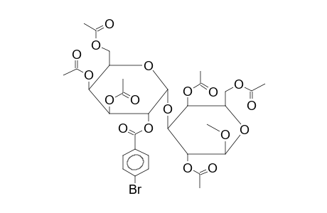 METHYL 2,4,6-TRI-O-ACETYL-3-O-(3,4,6-TRI-O-ACETYL-2-O-PARA-BROMOBENZOYL-ALPHA-D-GALACTOPYRANOSYL)-BETA-D-GALACTOPYRANOSIDE