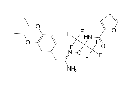 N-[1-[(E)-[1-amino-2-(3,4-diethoxyphenyl)ethylidene]amino]oxy-2,2,2-trifluoro-1-(trifluoromethyl)ethyl]-2-furamide