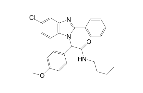 N-Butyl-2-(5-chloro-2-phenyl-1H-benzimidazol-1-yl)-2-(4-methoxyphenyl)acetamide