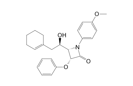 (3R,4S)-4-[(R)-1-Hydroxy-2-(1-cyclohexenyl)ethyl]-3-phenoxy-1-(p-methoxyphenyl)-2-azetidinone