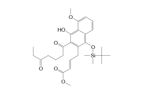 2-Butenoic acid, 4-[1-[[(1,1-dimethylethyl)dimethylsilyl]oxy]-3-(1,5-dioxoheptyl)-4-hy droxy-5-methoxy-2-naphthalenyl]-, methyl ester