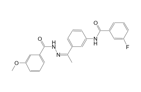 3-fluoro-N-{3-[(1Z)-N-(3-methoxybenzoyl)ethanehydrazonoyl]phenyl}benzamide