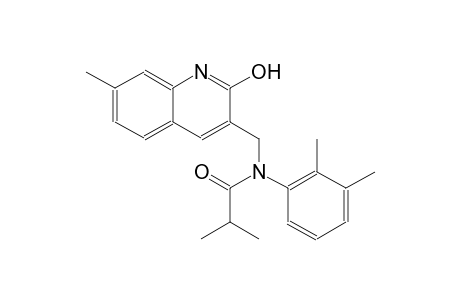N-(2,3-dimethylphenyl)-N-[(2-hydroxy-7-methyl-3-quinolinyl)methyl]-2-methylpropanamide