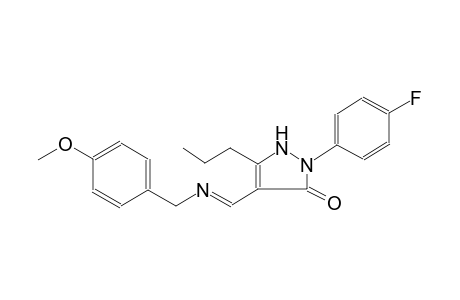 3H-pyrazol-3-one, 2-(4-fluorophenyl)-1,2-dihydro-4-[(E)-[[(E)-(4-methoxyphenyl)methyl]imino]methyl]-5-propyl-