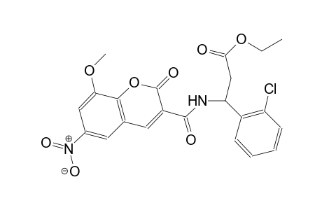 benzenepropanoic acid, 2-chloro-beta-[[(8-methoxy-6-nitro-2-oxo-2H-1-benzopyran-3-yl)carbonyl]amino]-, ethyl ester