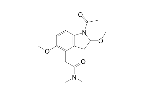 2-(1-acetyl-2,5-dimethoxy-2,3-dihydroindol-4-yl)-N,N-dimethylacetamide