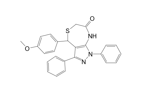 4-(4-Methoxy-phenyl)-1,3-diphenyl-4,8-dihydro-1H-pyrazolo[3,4-e][1,4]thiazepin-7-one