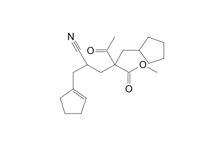 Methyl .alpha.-Acetyl-.gama.-cyano-.alpha.-(cyclopentylmethyl)-1-cyclopentene-1-pentanoate