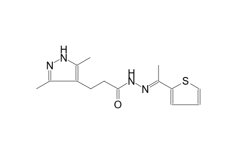 3-(3,5-dimethyl-1H-pyrazol-4-yl)-N'-[(E)-1-(2-thienyl)ethylidene]propanohydrazide