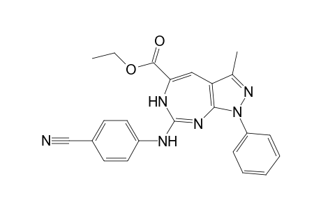 1-Phenyl-3-methyl-5-(ethoxycarbonyl)-7-[(4-cyanophenyl)amino]pyrazolo[3,4-d][1,3]diazepine