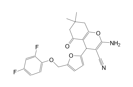 2-amino-4-{5-[(2,4-difluorophenoxy)methyl]-2-furyl}-7,7-dimethyl-5-oxo-5,6,7,8-tetrahydro-4H-chromene-3-carbonitrile