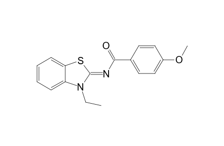 3-Ethyl-2-(4-methoxybenzoylimino)-1,3-benzothiazoline