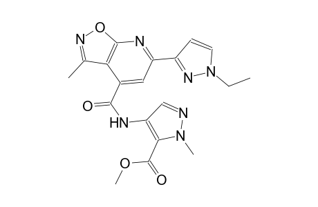 1H-pyrazole-5-carboxylic acid, 4-[[[6-(1-ethyl-1H-pyrazol-3-yl)-3-methylisoxazolo[5,4-b]pyridin-4-yl]carbonyl]amino]-1-methyl-, methyl ester