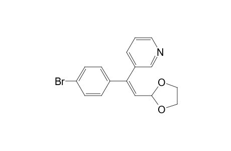 Pyridine, 3-[1-(4-bromophenyl)-2-(1,3-dioxolan-2-yl)ethenyl]-, (Z)-