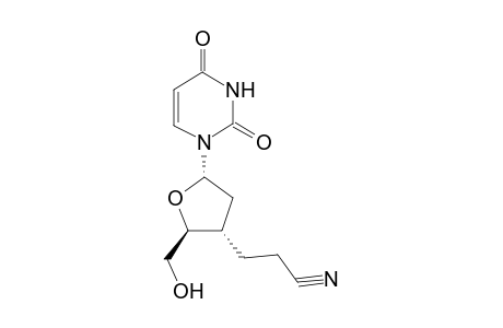 1-[3'-(2"-Cyanoethyl)-2',3'-dideoxy-.alpha.-D-erythro-pentofuranosyl]-uracil