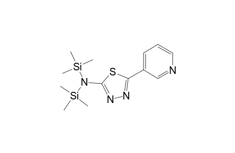 5-(3-Pyridinyl)-1,3,4-thiadiazol-2-amine, N,N-bis(trimethylsilyl)-