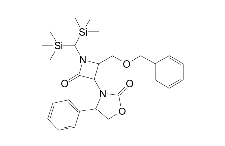 N-Bis(trimethylsilyl)methyl-2-benzyloxymethyl-3-(2-oxo-4-phenyloxazolidin-3-yl)-1-azacyclobutan-4-one
