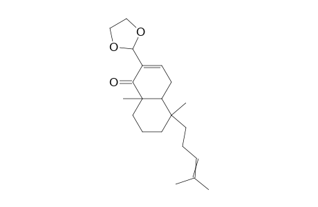 (4as,5s,8as)-(-)-5.beta.,8a.beta.-dimethyl-2-ethylenedioxymethyl-5.alpha.-(4-methyl-3-pentenyl)-4a,5,6,7,8,8a.alpha.-hexahydronaphthalen-1(4h)-one