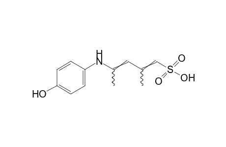 4-(p-hydroxyanilino)-2-methyl-1,3-pentadiene-1-sulfonic acid
