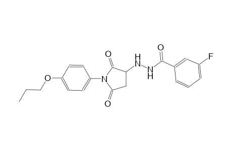 3-Fluorobenzoic acid, N'-[2,5-dioxo-1-(4-propoxyphenyl)pyrrolidin-3-yl]hydrazide