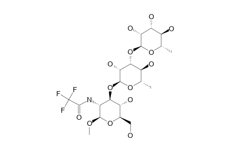 METHYL-2-DEOXY-3-O-[3'-O-(ALPHA-L-RHAMNOPYRANOSYL)-ALPHA-L-RHAMNOPYRANOSYL]-2-TRIFLUORACETAMIDO-BETA-D-GLUCOPYRANOSIDE