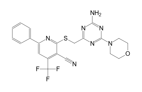 2-[(4-amino-6-morpholin-4-yl-1,3,5-triazin-2-yl)methylsulfanyl]-6-phenyl-4-(trifluoromethyl)pyridine-3-carbonitrile