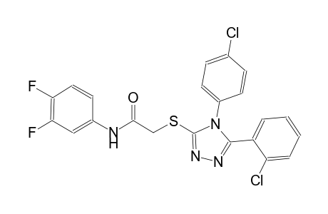 2-{[5-(2-chlorophenyl)-4-(4-chlorophenyl)-4H-1,2,4-triazol-3-yl]sulfanyl}-N-(3,4-difluorophenyl)acetamide