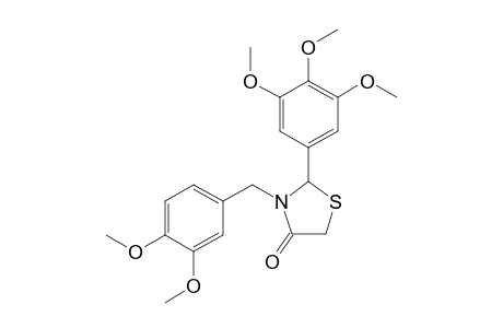 (+/-)-3-(3,4-Dimethoxybenzyl)-2-(3,4,5-trimethoxyphenyl)thiazolidin-4-one