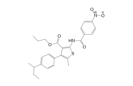 propyl 4-(4-sec-butylphenyl)-5-methyl-2-[(4-nitrobenzoyl)amino]-3-thiophenecarboxylate