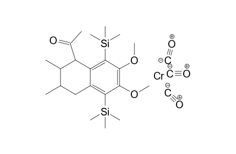 (1RS,2RS,3RS,4aRS)-Tricarbonyl[n6-1-acetyl-6,7-dimethoxy-2,3-dimethyl-5,8-bis(trimethylsilyl)-1,2,3,4-tetrahydronaph-thalene]chromium(0)