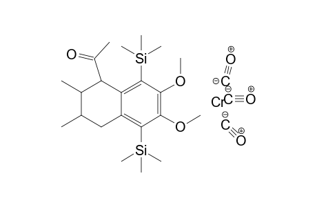 (1RS,2RS,3RS,4aRS)-Tricarbonyl[n6-1-acetyl-6,7-dimethoxy-2,3-dimethyl-5,8-bis(trimethylsilyl)-1,2,3,4-tetrahydronaph-thalene]chromium(0)