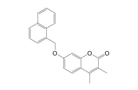 2H-1-Benzopyran-2-one, 3,4-dimethyl-7-(1-naphthalenylmethoxy)-