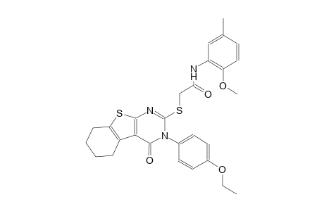 2-{[3-(4-ethoxyphenyl)-4-oxo-3,4,5,6,7,8-hexahydro[1]benzothieno[2,3-d]pyrimidin-2-yl]sulfanyl}-N-(2-methoxy-5-methylphenyl)acetamide